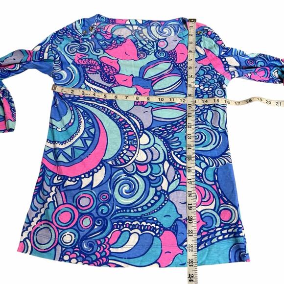 Lilly Pulitzer Alida Boatneck Top in Sea Jewels Size XS - Picture 3 of 7